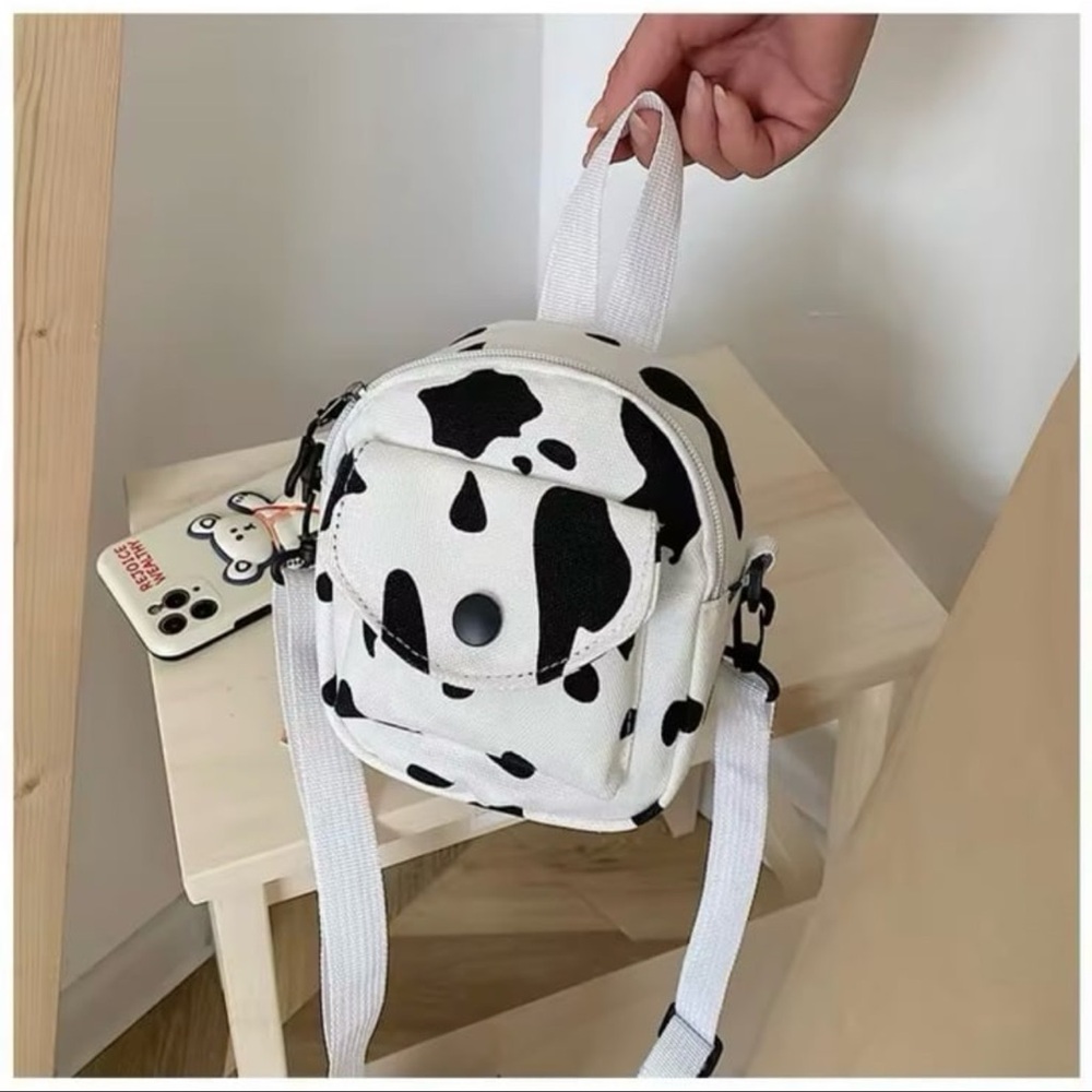 COW Canvas Handbag Women's Retro Cow Satchel - Crossbody Mobile Phone Ba… - Picture 4 of 8